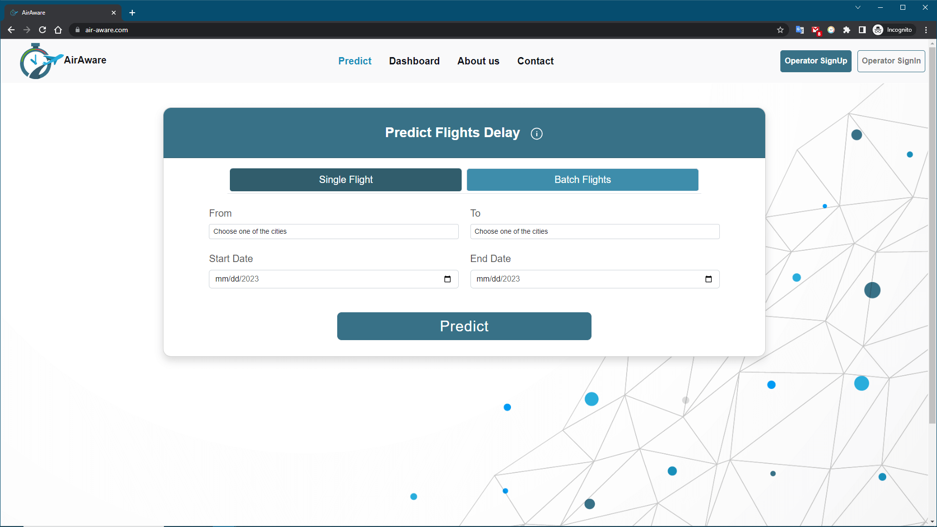 Flight delay prediction